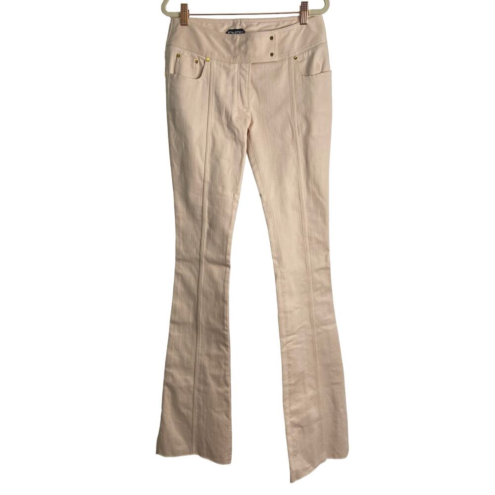 Tom Ford Luxury Trousers Pants Slim Flare Leg Low Rise Made in Italy IT40 / US6
